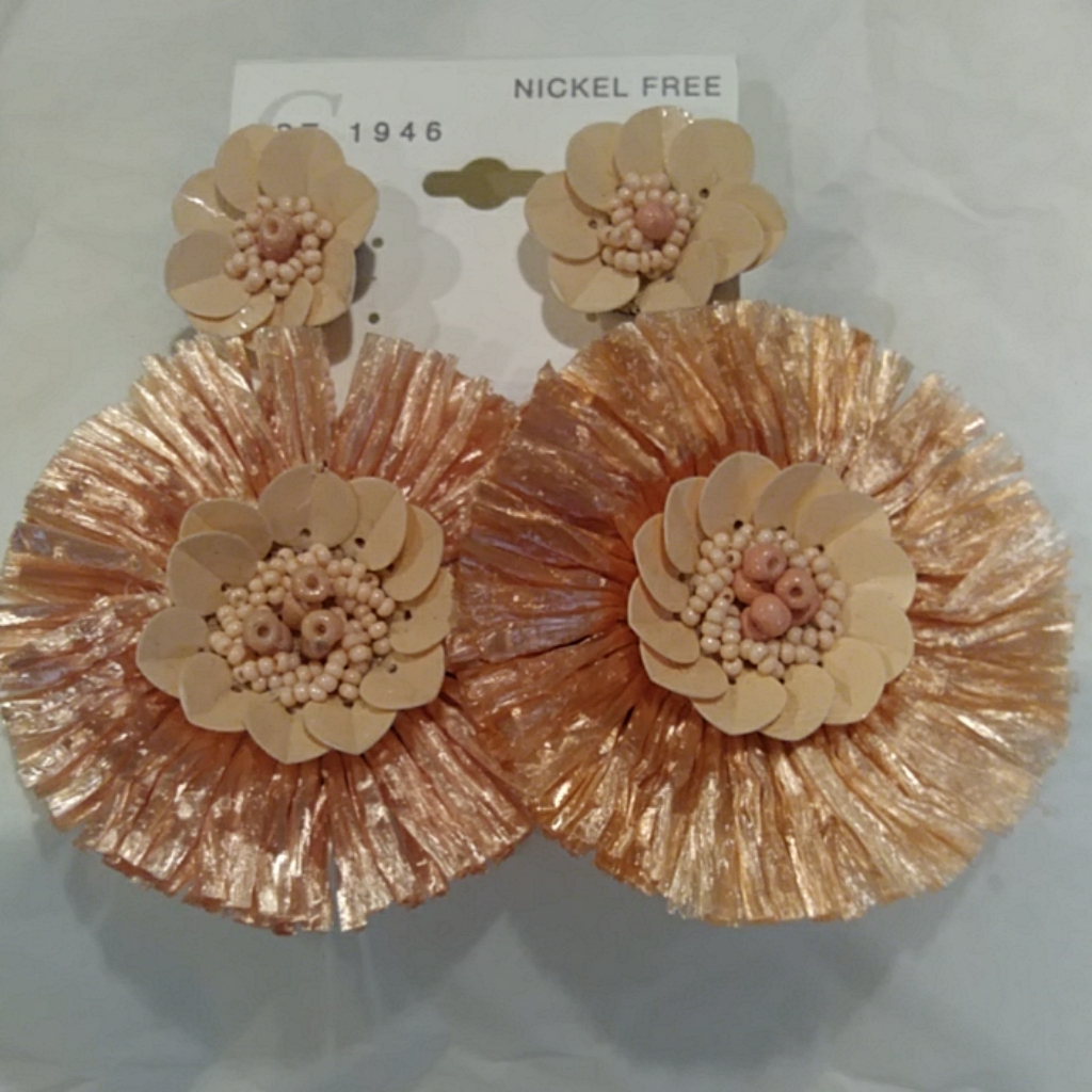 Flowered Dangle Earrings